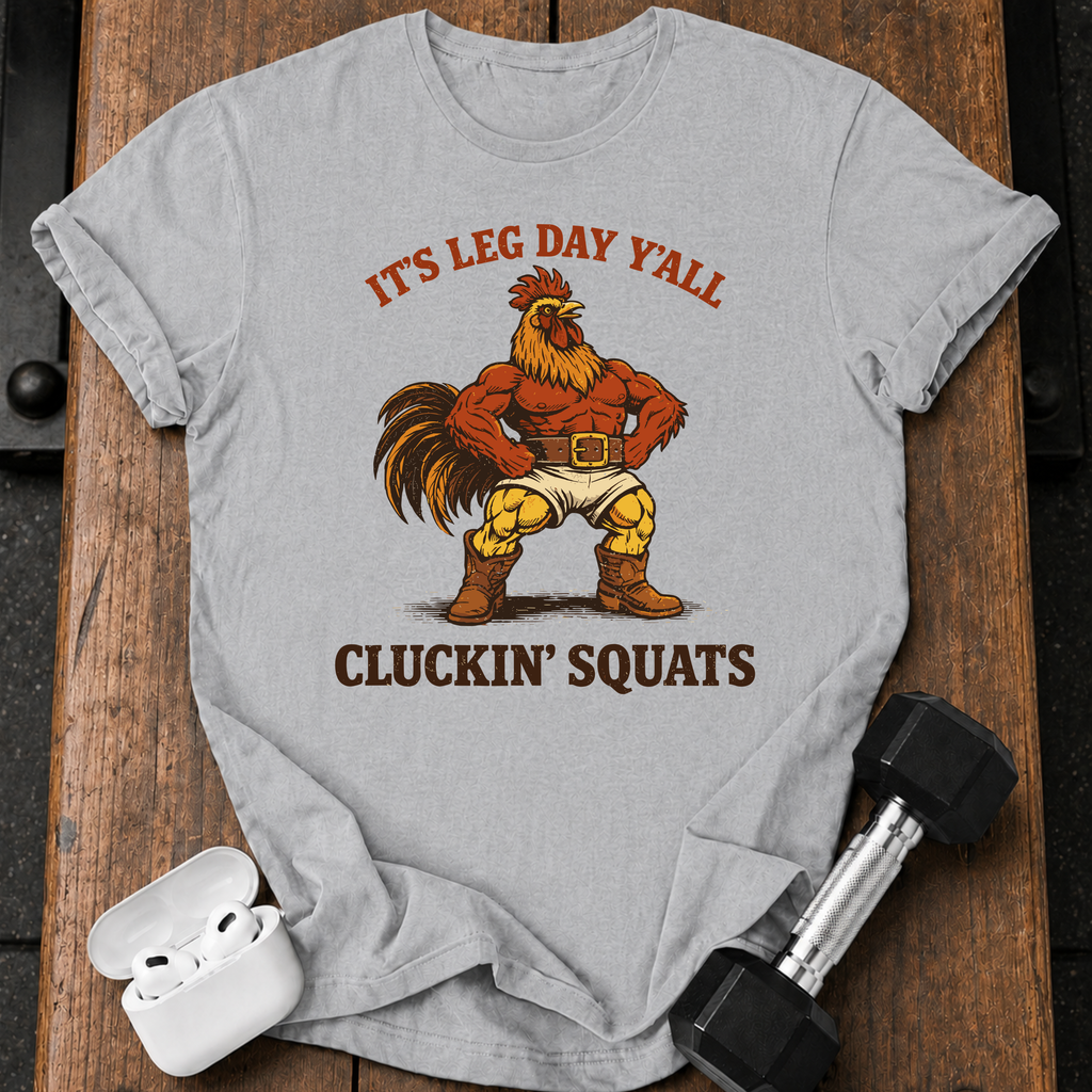 Cluckin Squats Leg Day T-Shirt