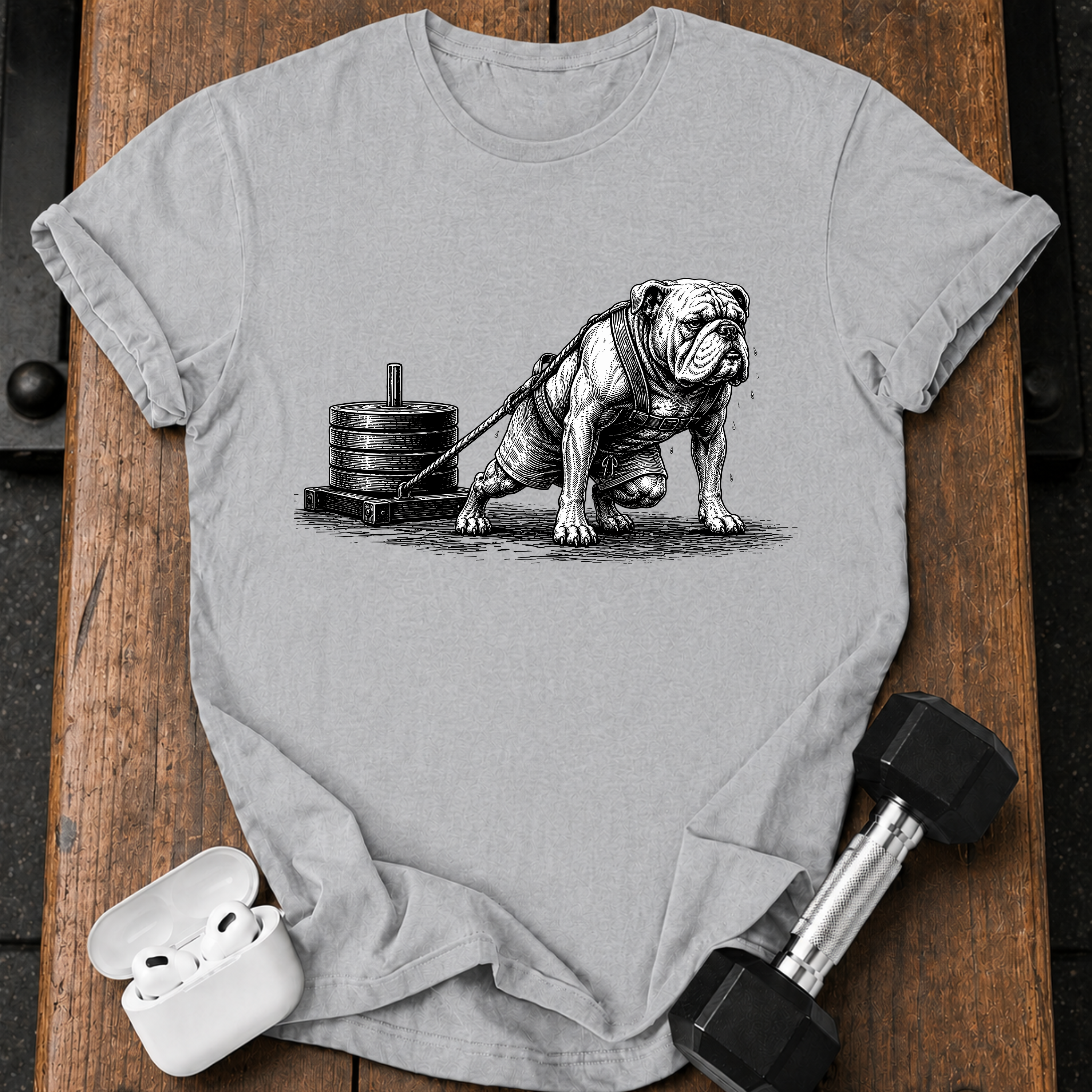 Bulldog Sled Pull T-Shirt