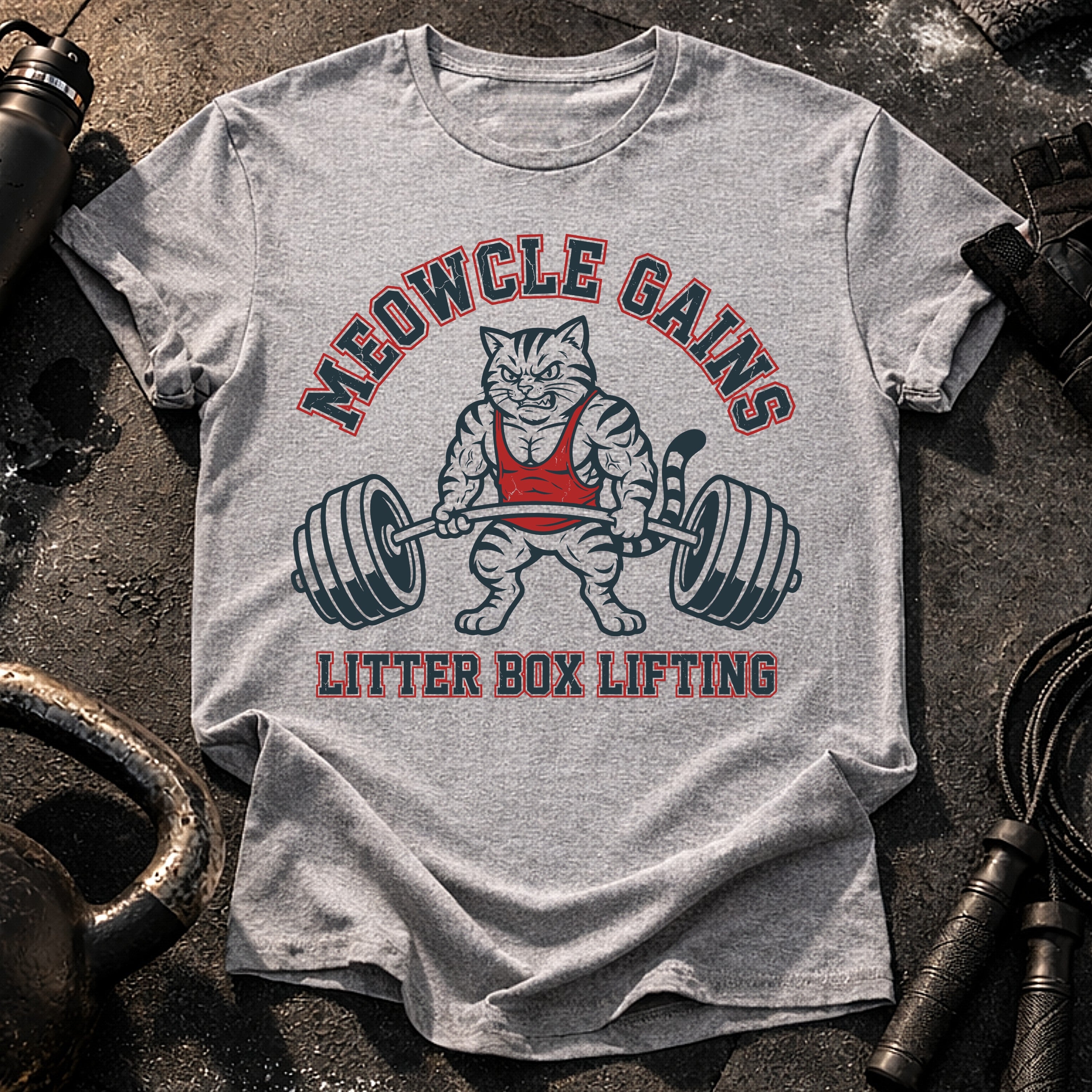 Meowcle Gains Gym T-Shirt