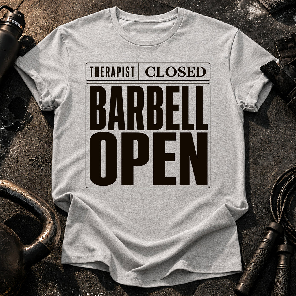 Therapist Closed Barbell Open T-Shirt