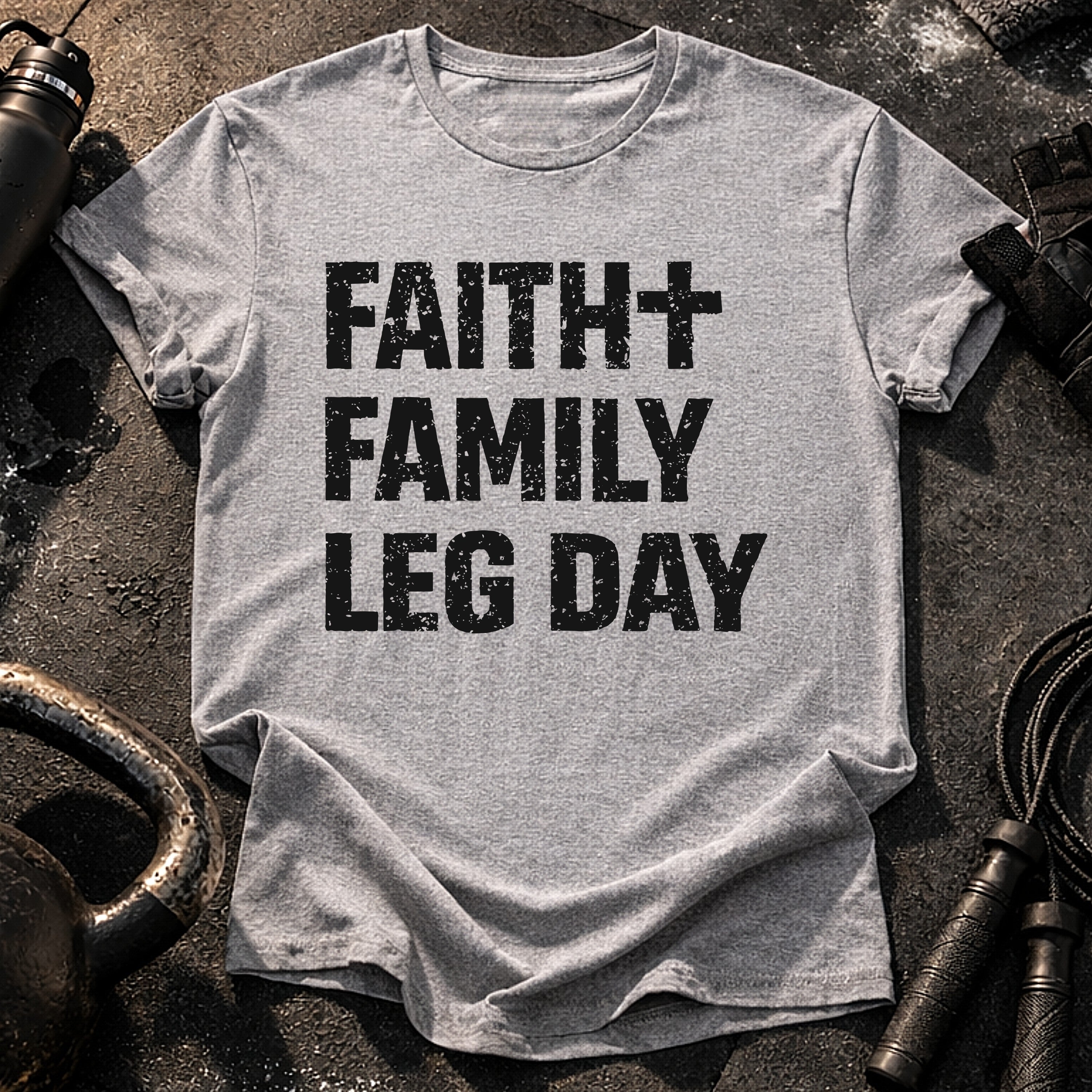 Faith Family Leg Day T-Shirt