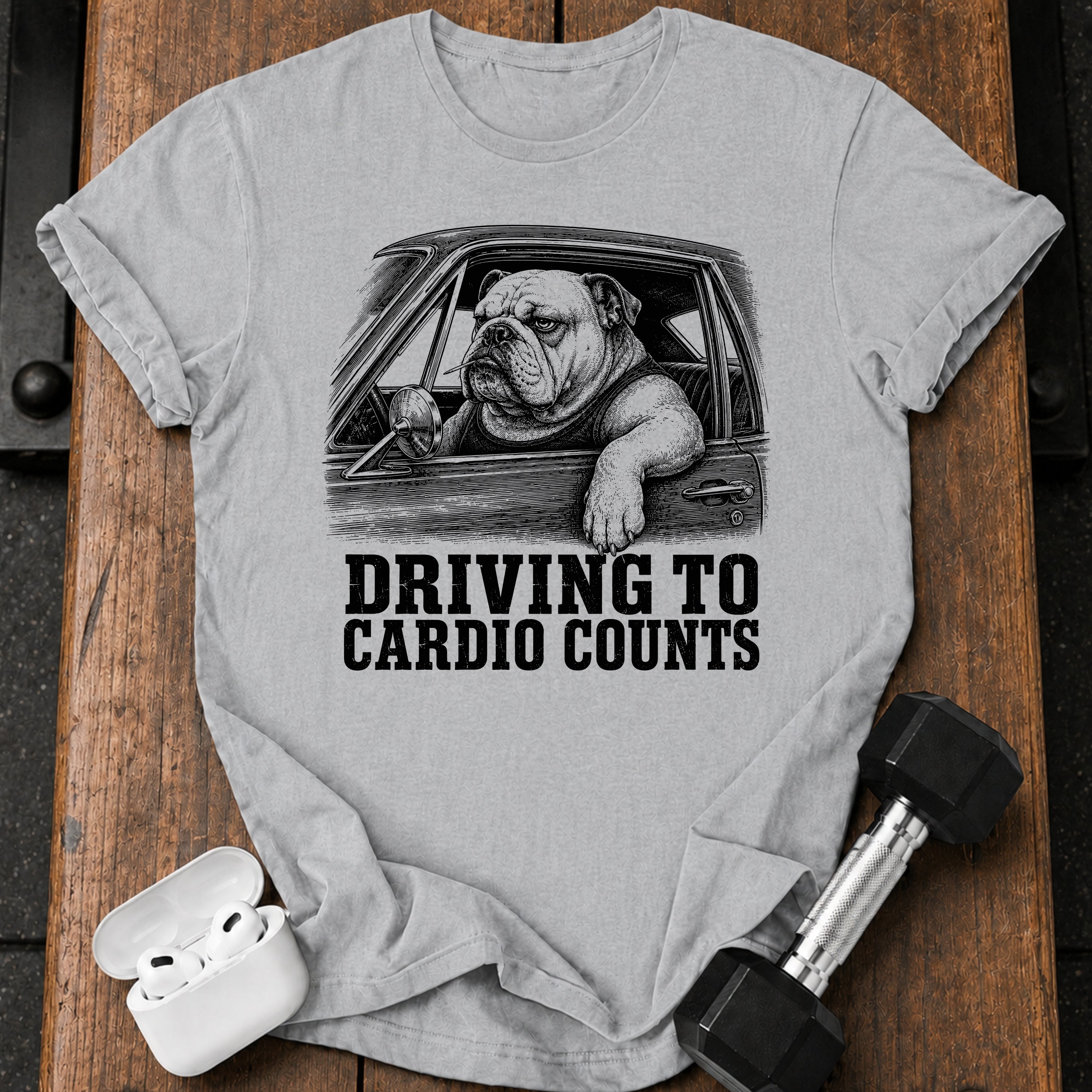 Driving To Cardio Counts T-Shirt