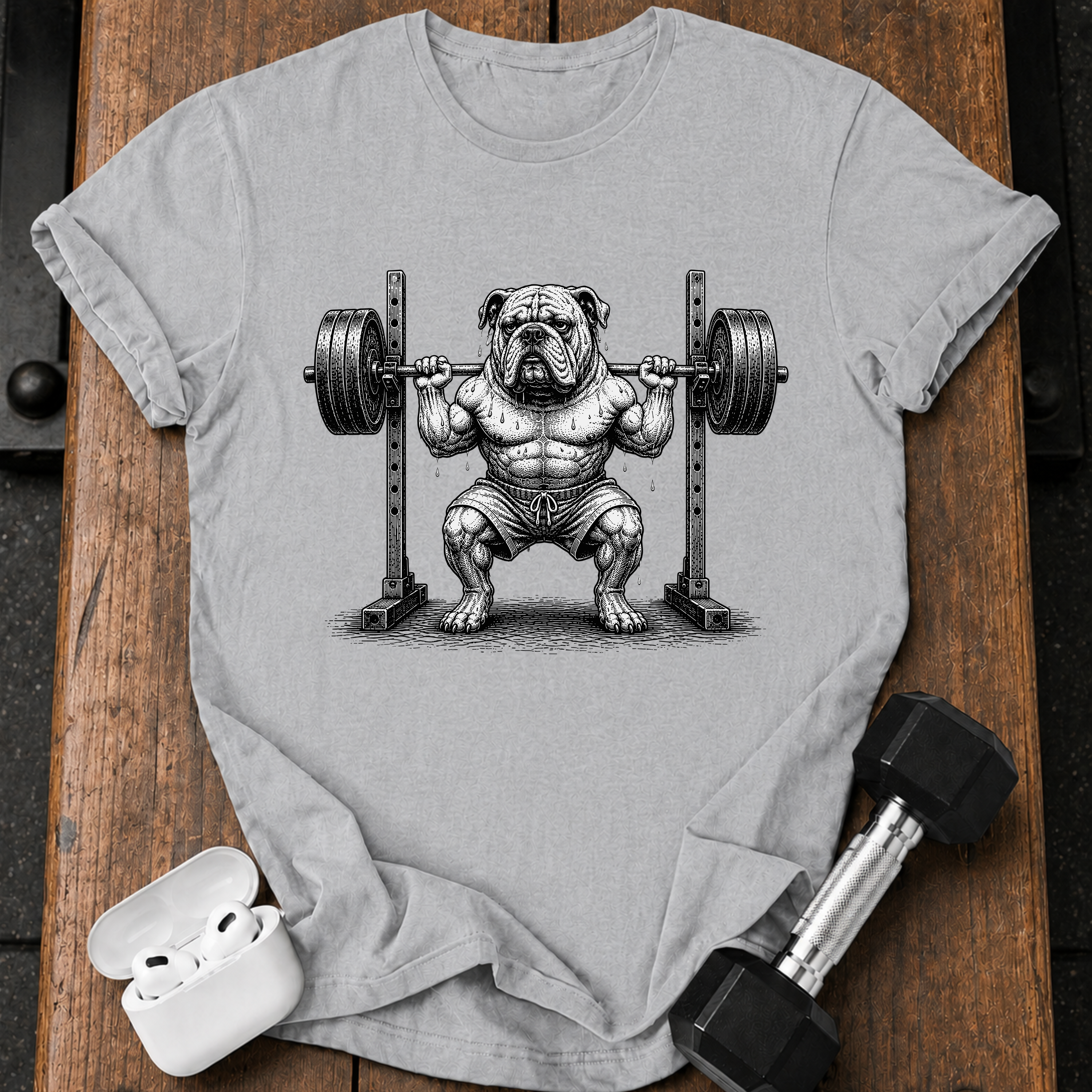 Bulldog Squat Rack T-Shirt