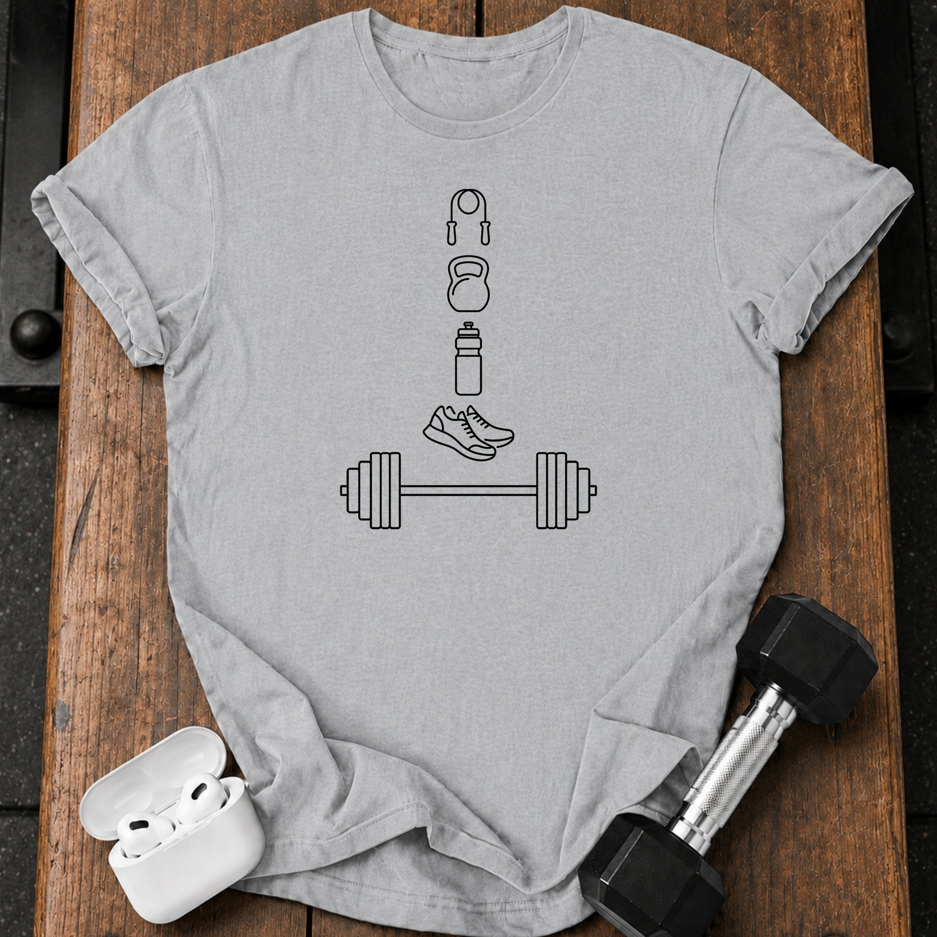 Gym Essentials Stack T-Shirt