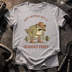 Deadlift Party Raccoon T-Shirt