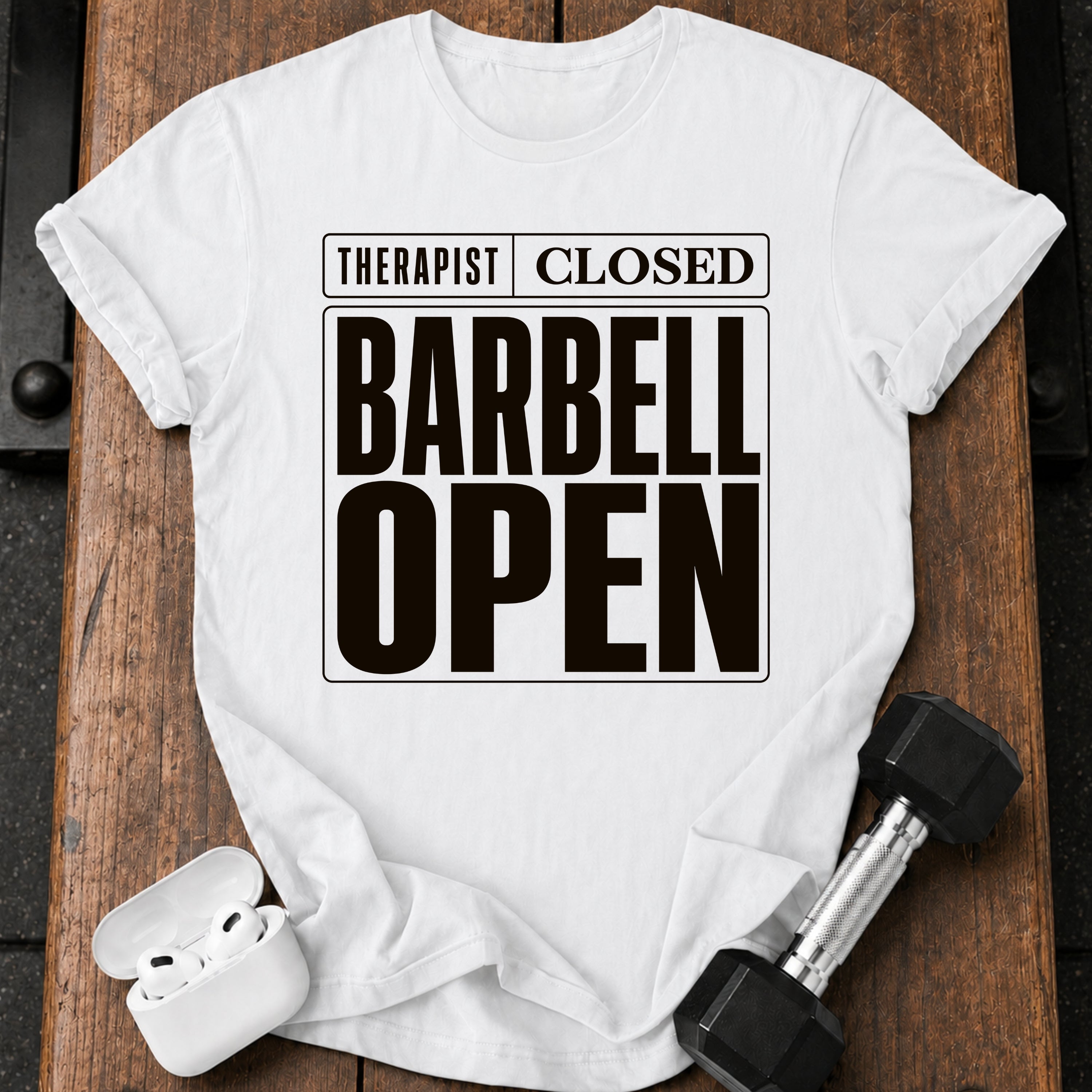 Barbell Open T-Shirt