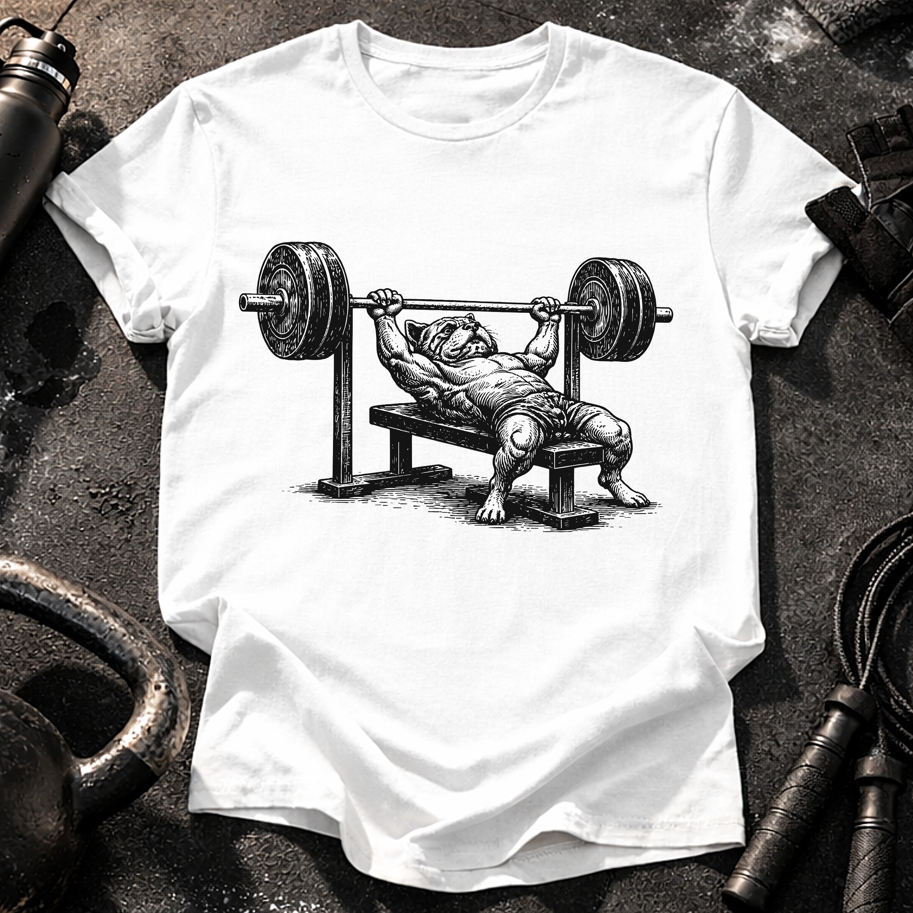 Bulldog Bench Press T-Shirt