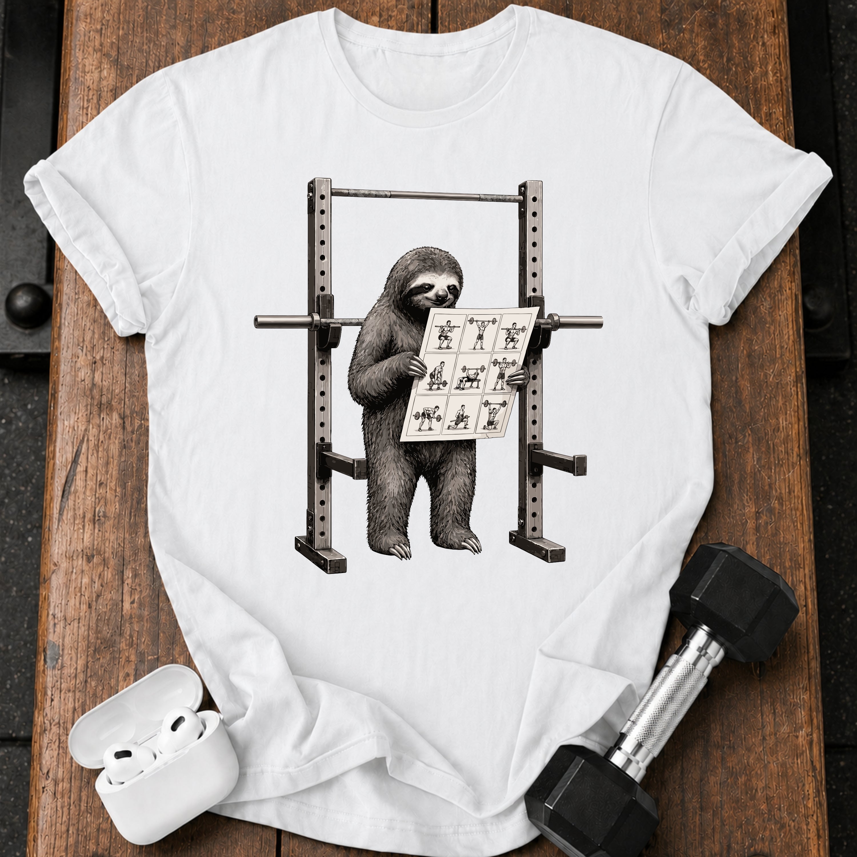Sloth Workout Instructions T-Shirt