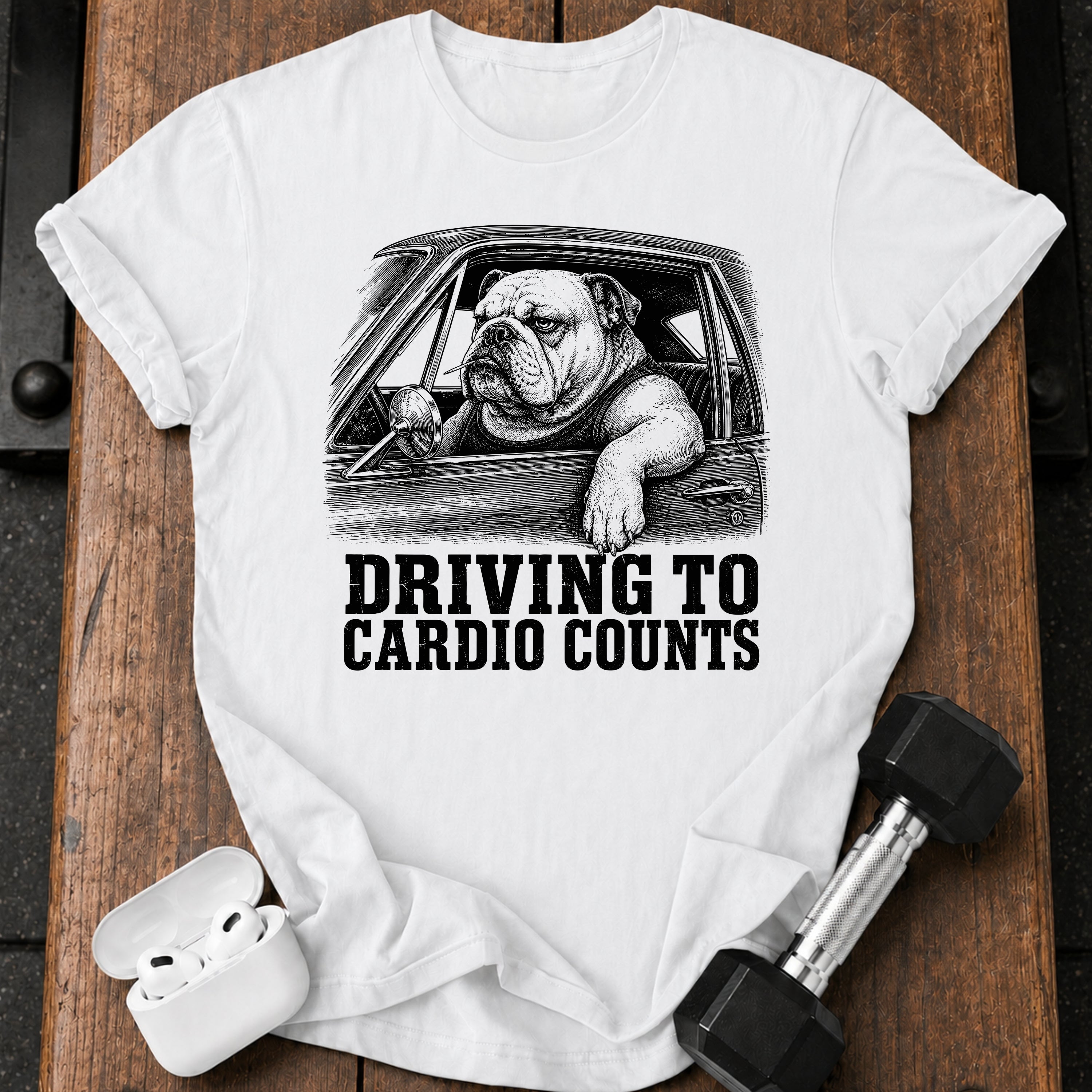 Driving To Cardio Counts T-Shirt