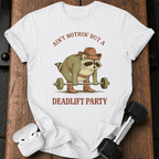 Deadlift Party Raccoon T-Shirt