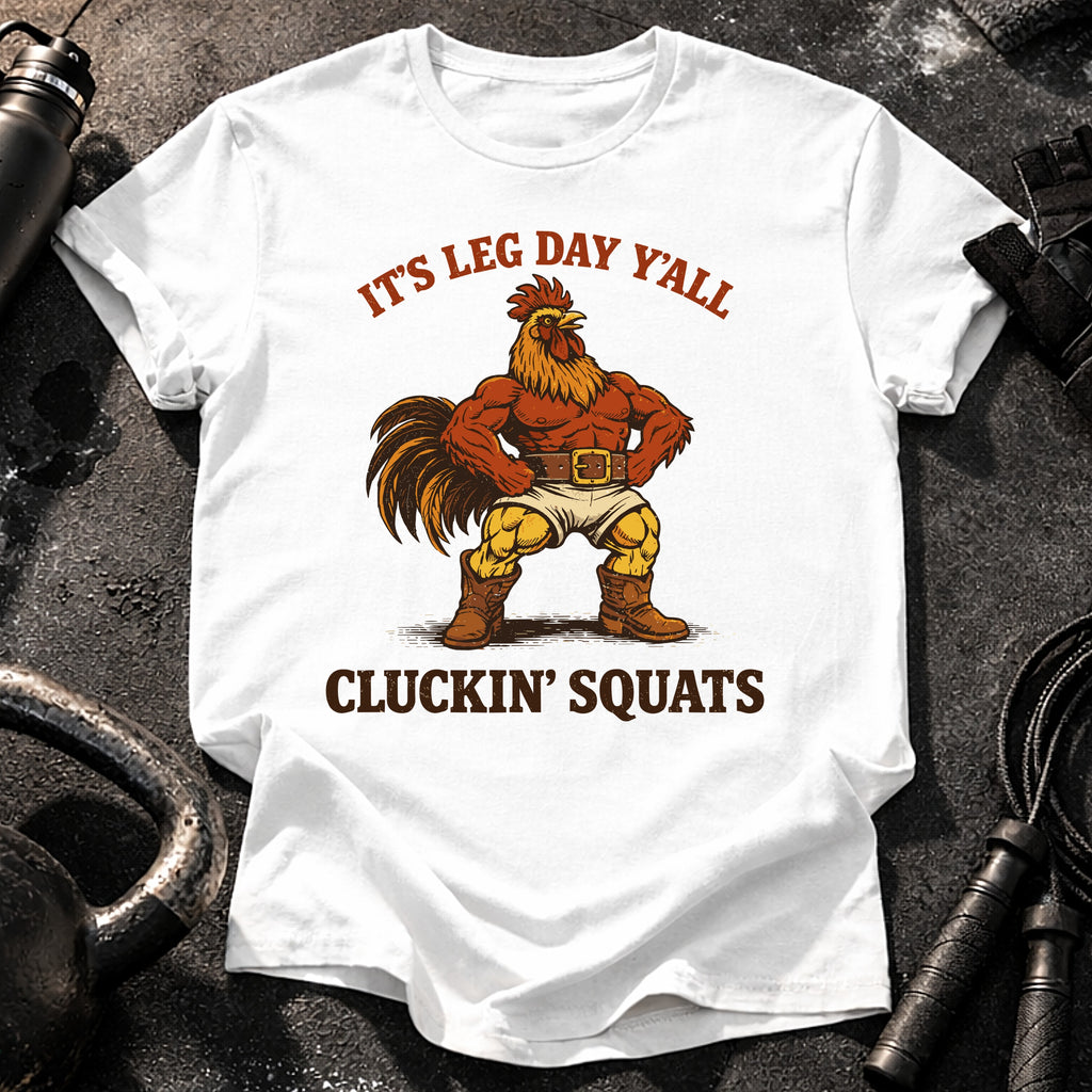 Cluckin Squats Leg Day T-Shirt