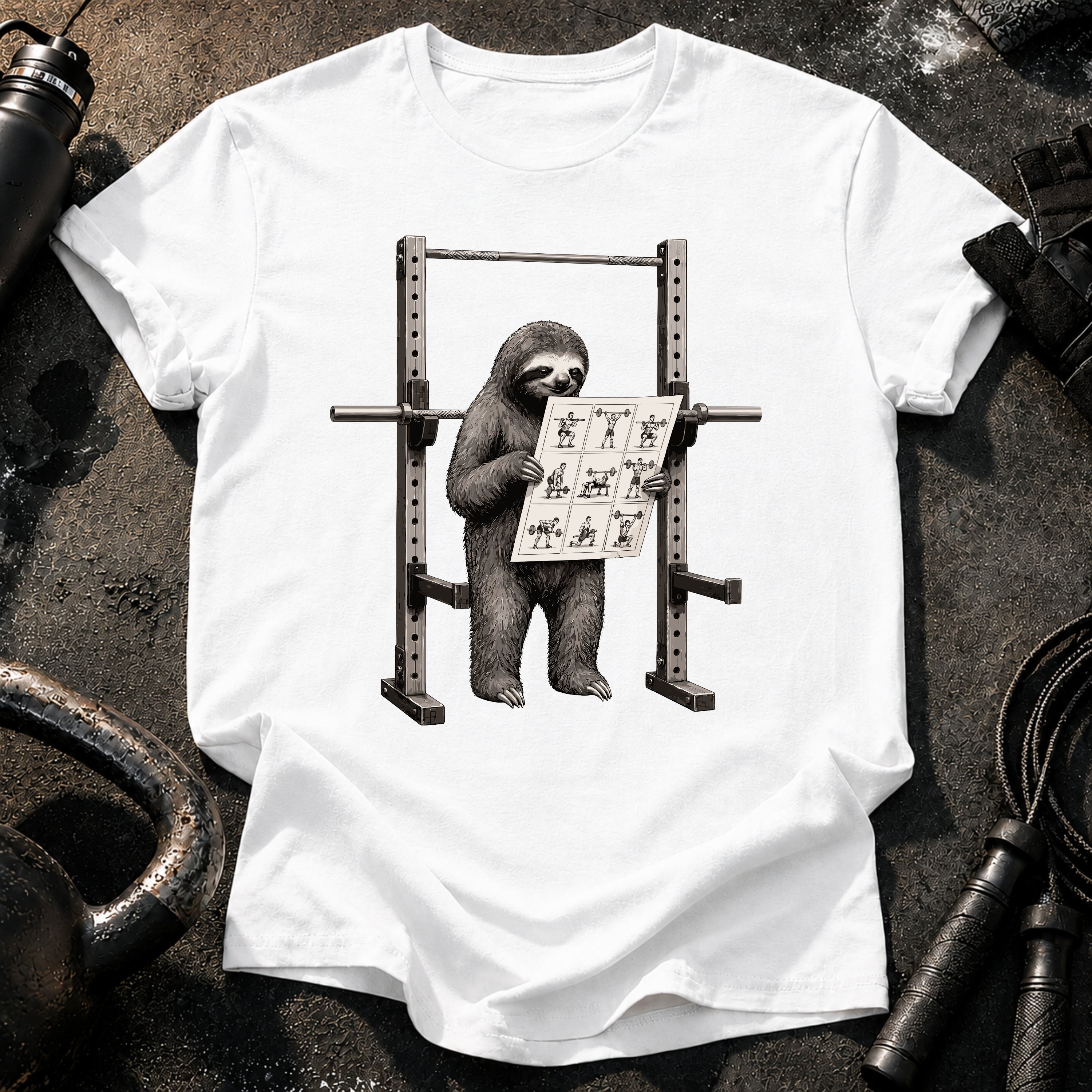 Sloth Workout Instructions T-Shirt