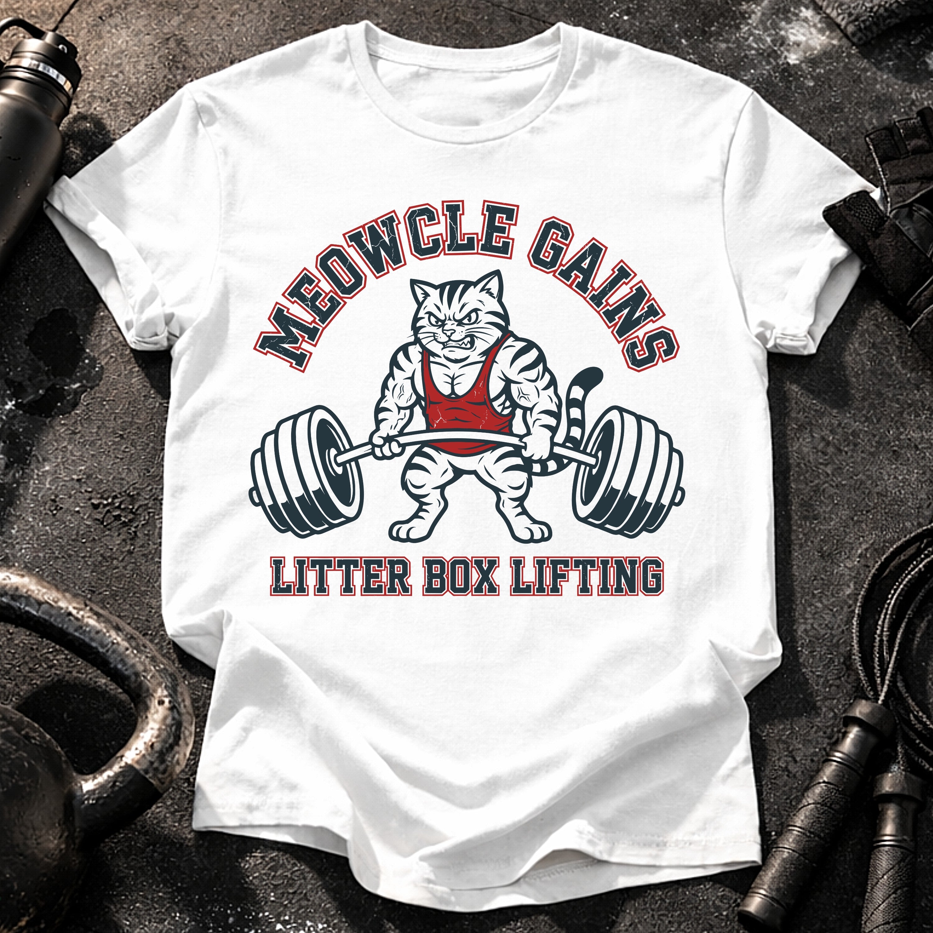 Meowcle Gains Gym T-Shirt