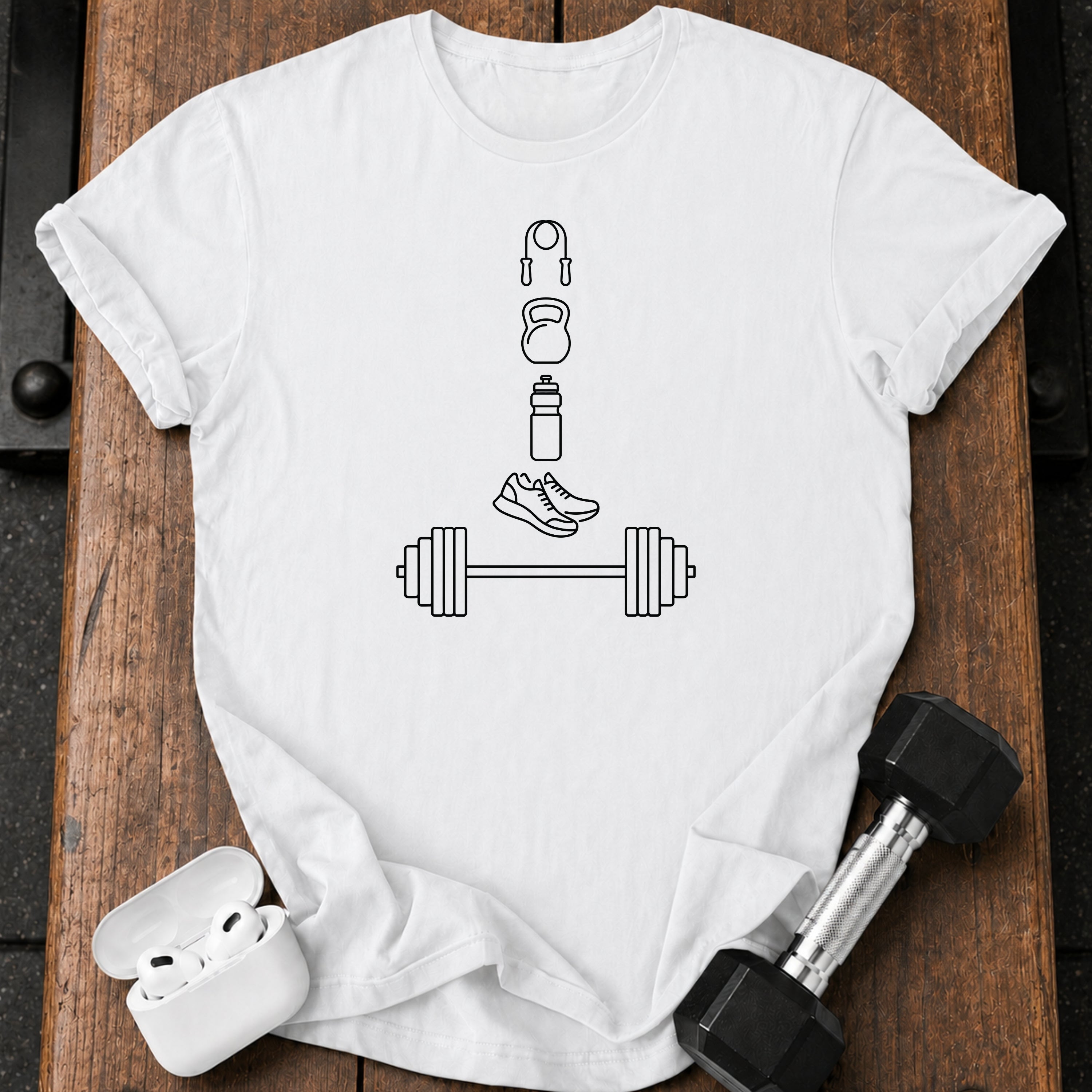 Gym Essentials Stack T-Shirt