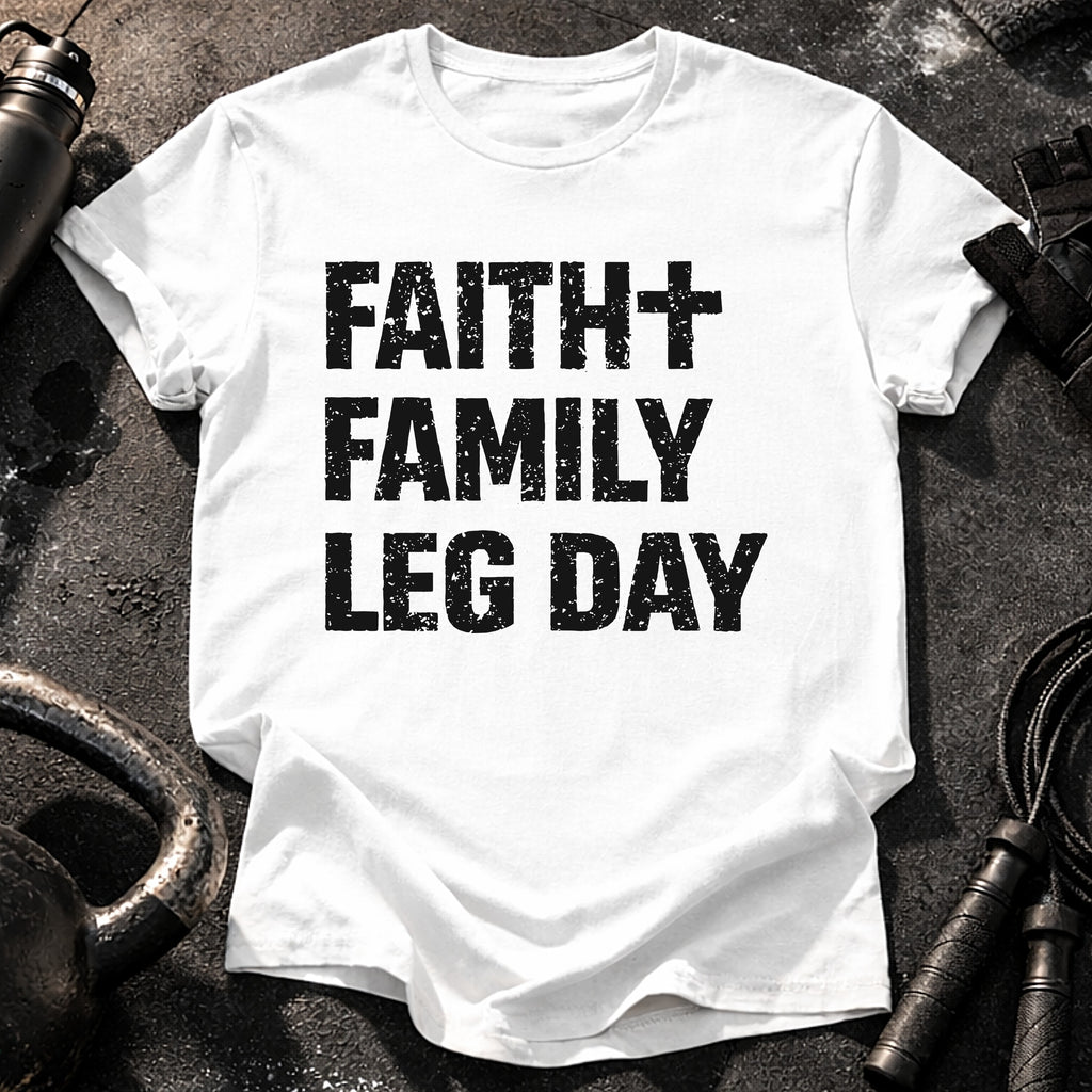 Faith Family Leg Day T-Shirt