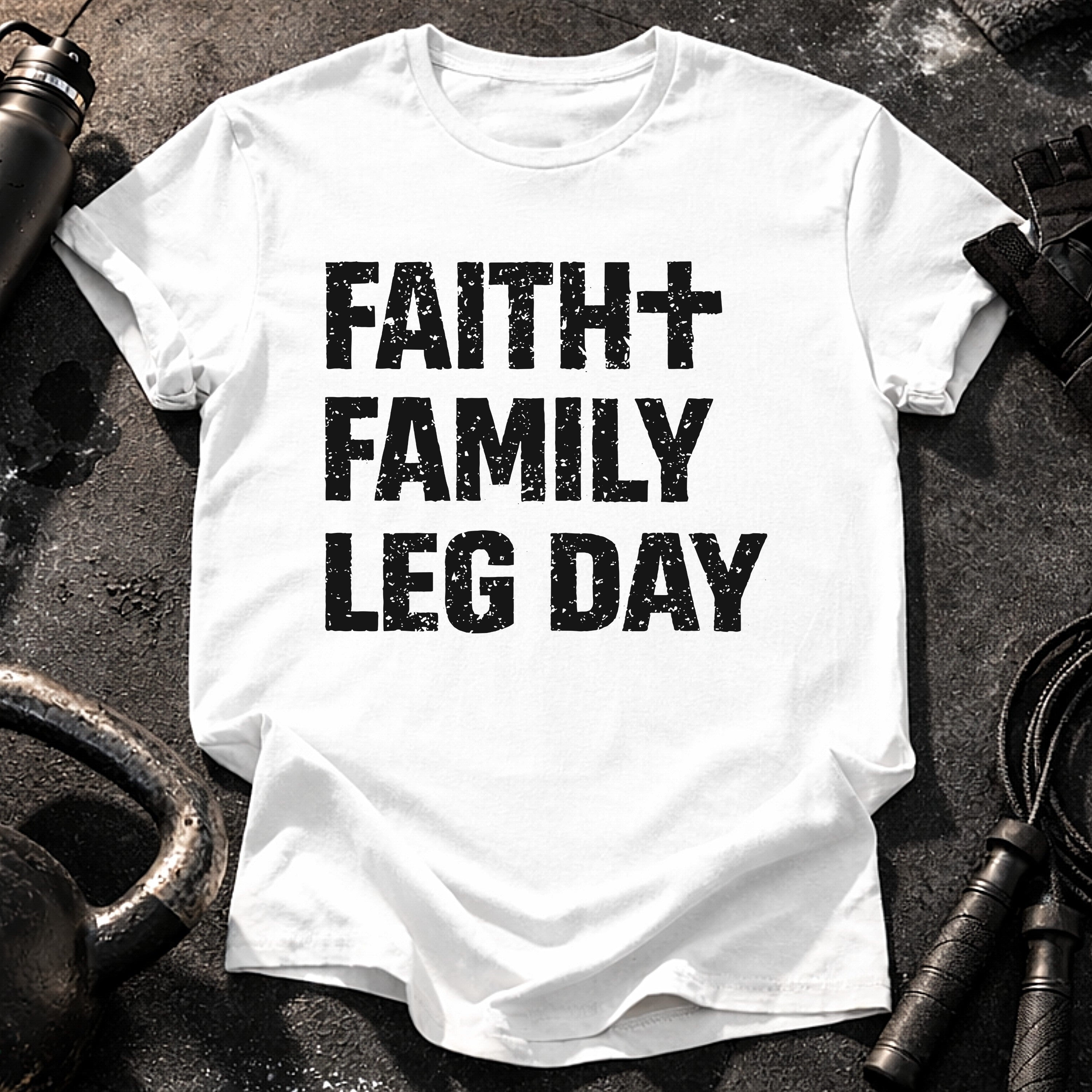 Faith Family Leg Day T-Shirt