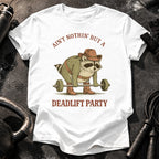 Deadlift Party Raccoon T-Shirt