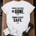 Dumbbells Unattended T-Shirts