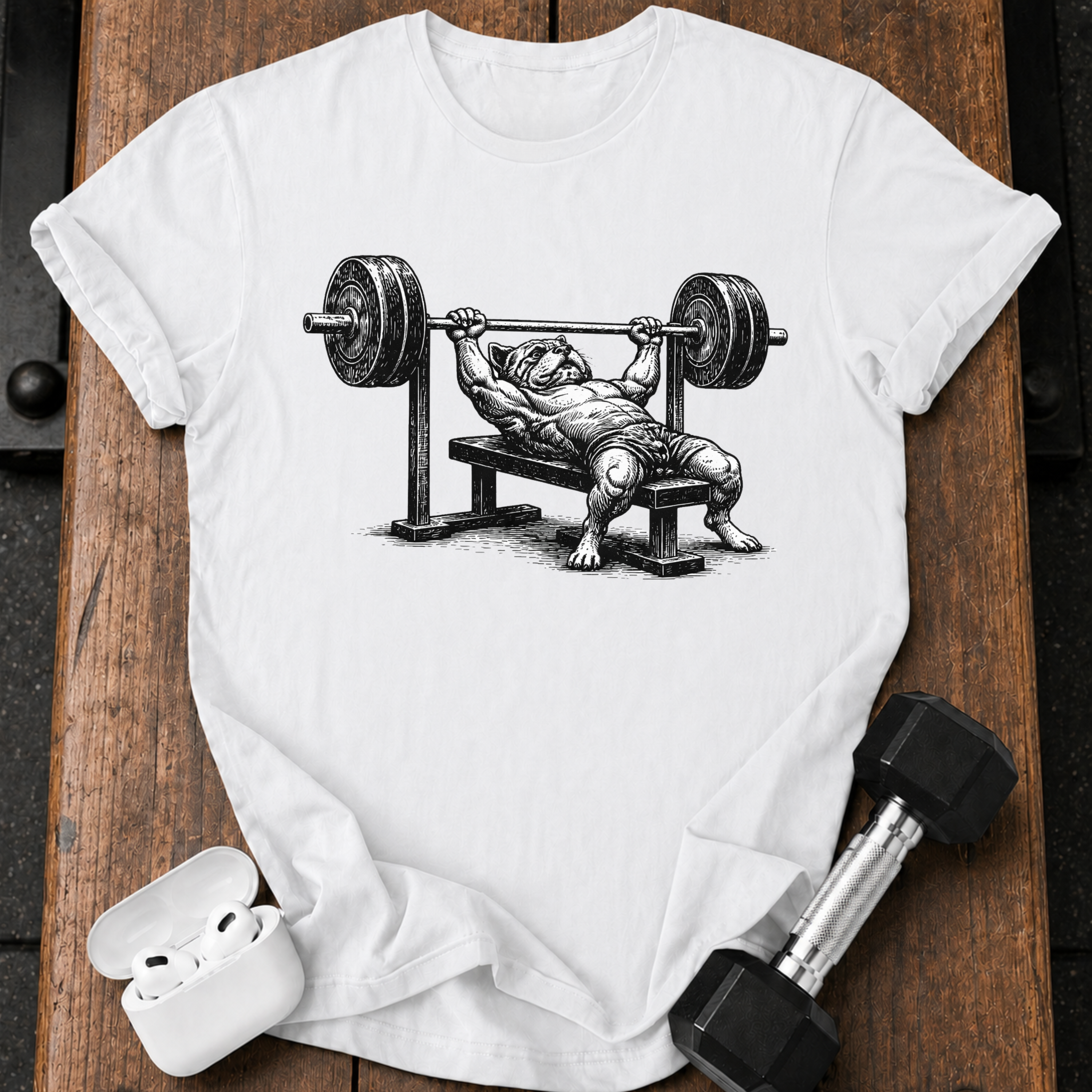 Bulldog Bench Press T-Shirt