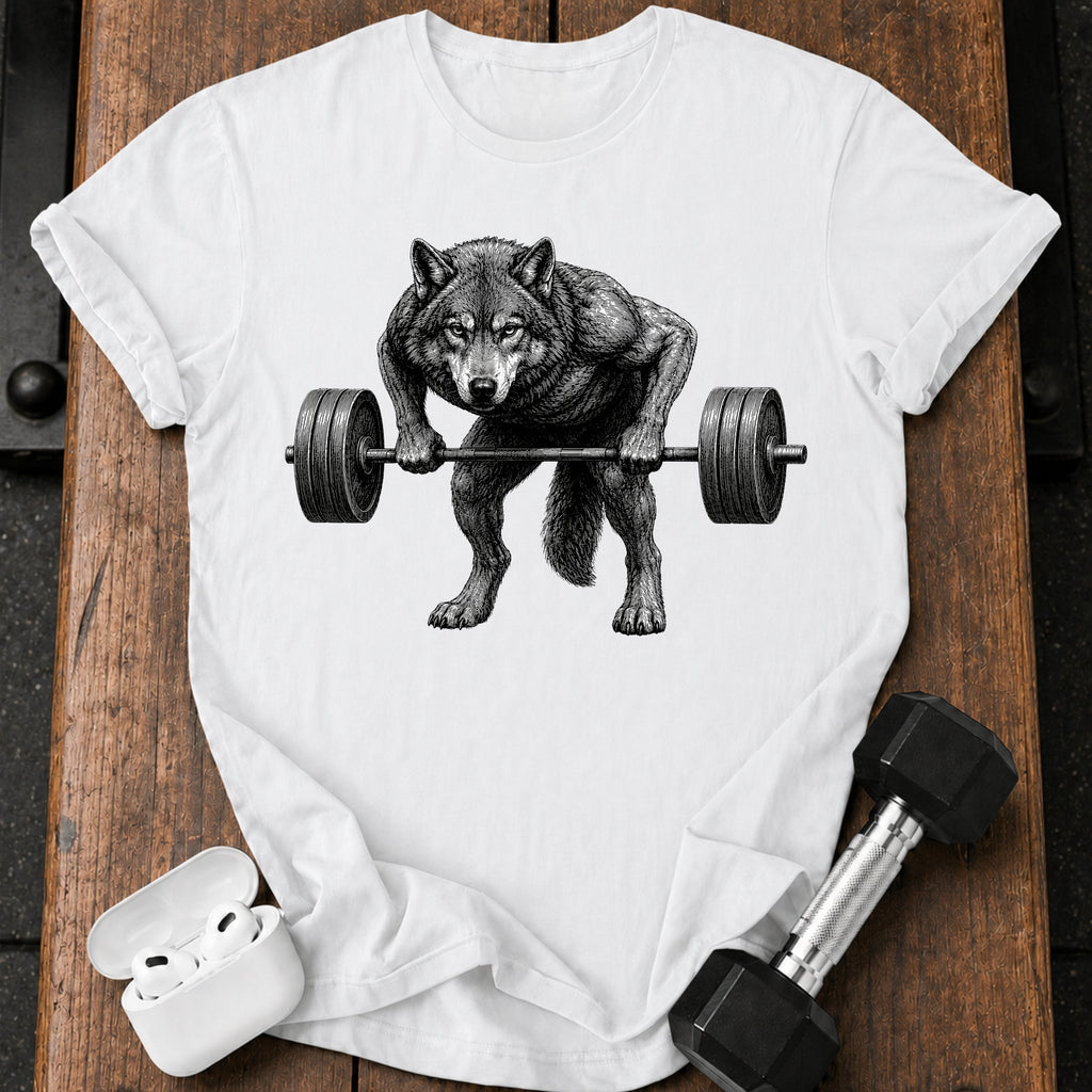 Wolf Barbell Row T-Shirt