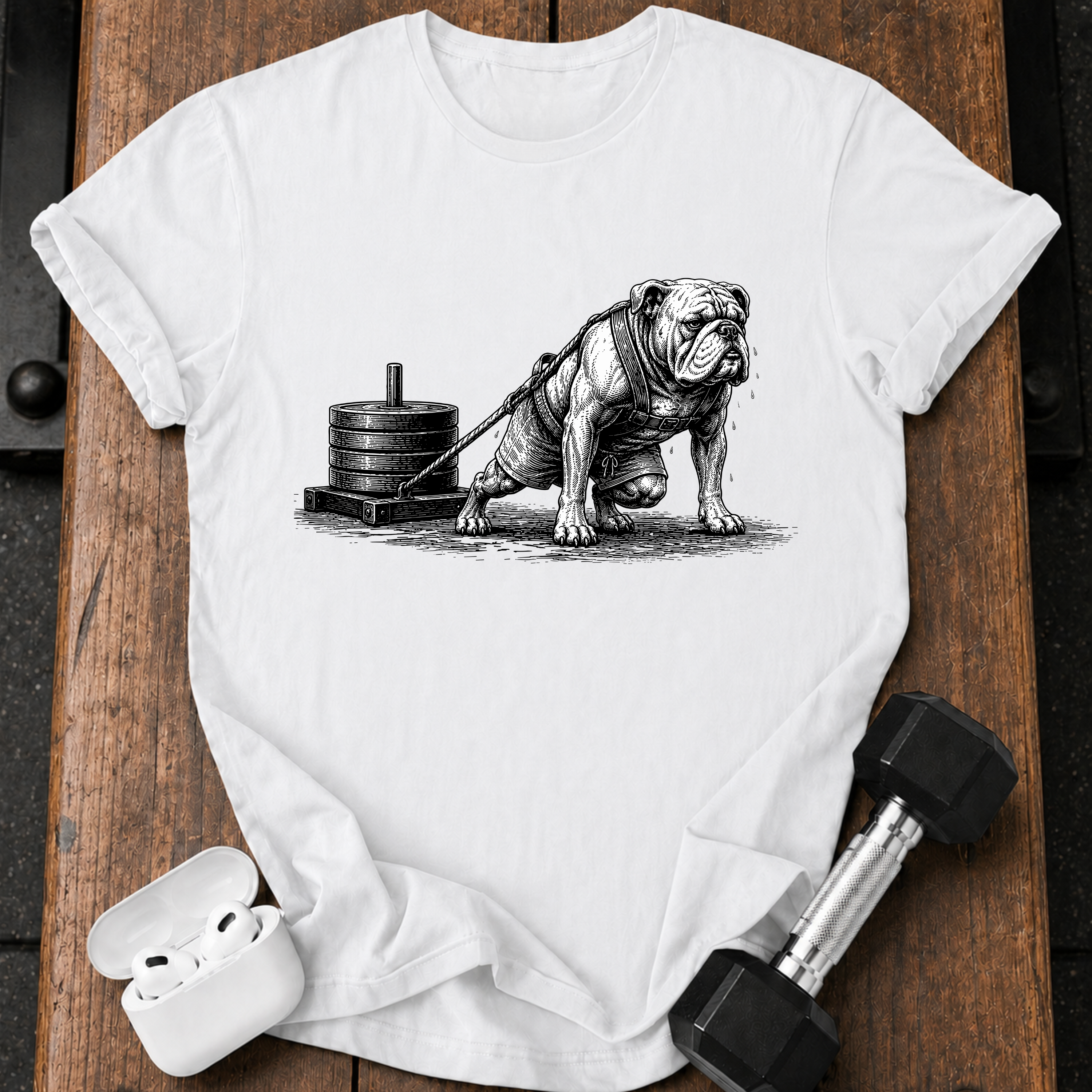 Bulldog Sled Pull T-Shirt